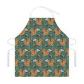 Squirrel Knitted Pattern Print Adjustable Apron