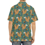 Squirrel Knitted Pattern Print Aloha Shirt