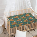 Squirrel Knitted Pattern Print Baby Crib Sheet