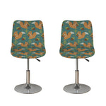 Squirrel Knitted Pattern Print Bar Stool Covers