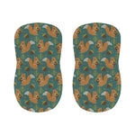 Squirrel Knitted Pattern Print Bar Stool Covers