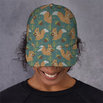 Squirrel Knitted Pattern Print Baseball Cap