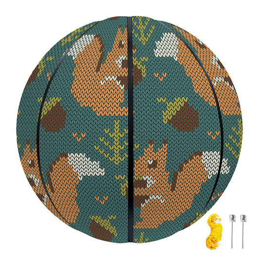 Squirrel Knitted Pattern Print Basketball