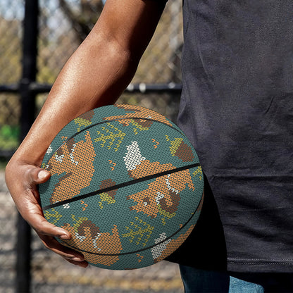 Squirrel Knitted Pattern Print Basketball