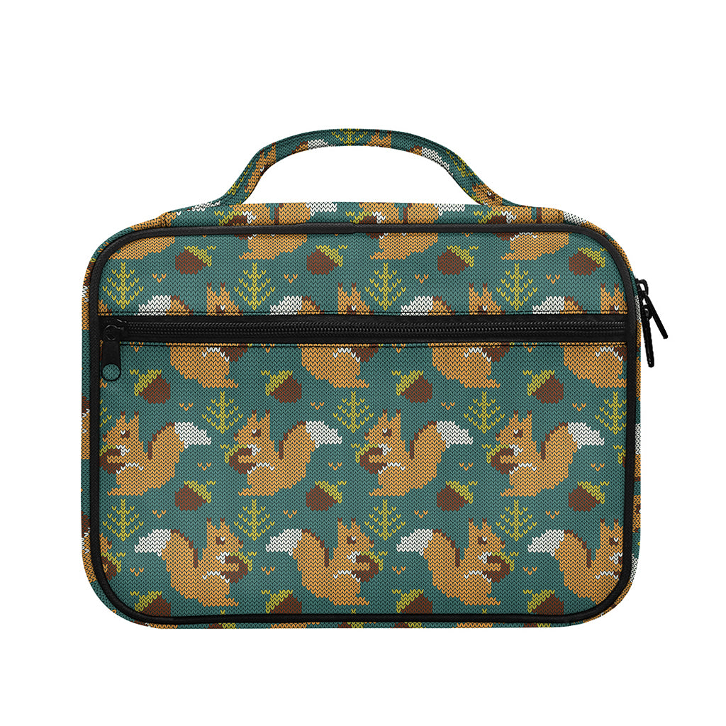 Squirrel Knitted Pattern Print Briefcase Bible Bag