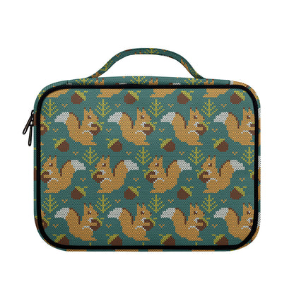Squirrel Knitted Pattern Print Briefcase Bible Bag