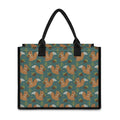 Squirrel Knitted Pattern Print Canvas Tote Bag