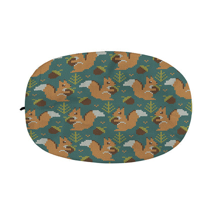 Squirrel Knitted Pattern Print Car Side Mirror Covers