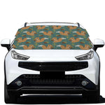 Squirrel Knitted Pattern Print Car Windshield Snow Cover