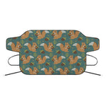 Squirrel Knitted Pattern Print Car Windshield Snow Cover