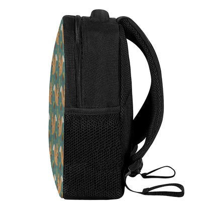 Squirrel Knitted Pattern Print Casual Backpack