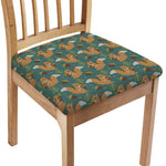 Squirrel Knitted Pattern Print Chair Cushion Cover