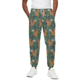 Squirrel Knitted Pattern Print Cotton Sweatpants