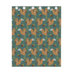 Squirrel Knitted Pattern Print Curtain