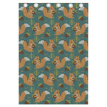 Squirrel Knitted Pattern Print Curtain