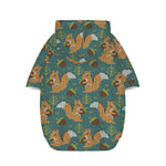 Squirrel Knitted Pattern Print Dog Zip Up Hoodie