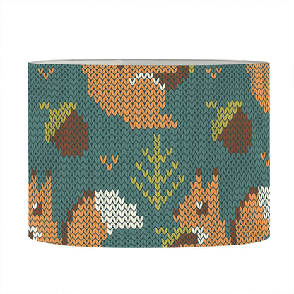 Squirrel Knitted Pattern Print Drum Lamp Shade