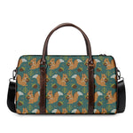 Squirrel Knitted Pattern Print Duffle Bag