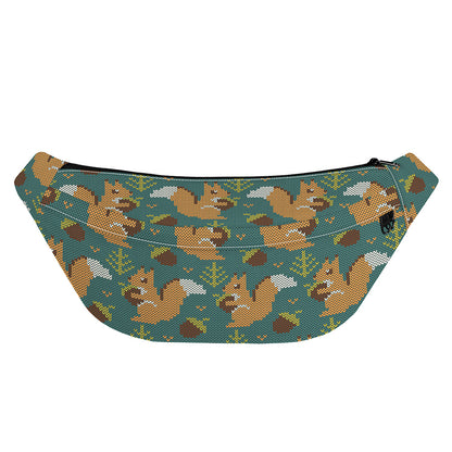 Squirrel Knitted Pattern Print Fanny Pack