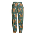 Squirrel Knitted Pattern Print Fleece Lined Knit Pants
