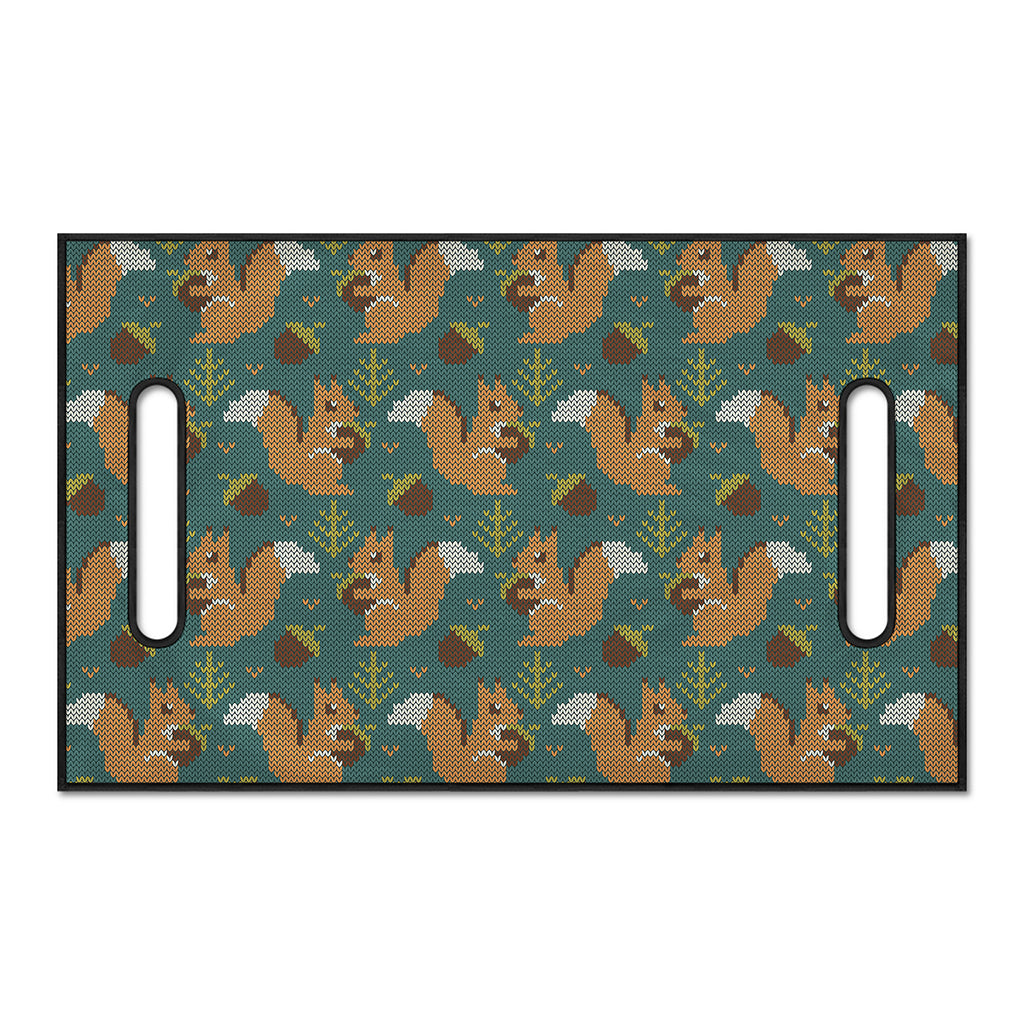 Squirrel Knitted Pattern Print Golf Cart Seat Cover