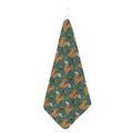 Squirrel Knitted Pattern Print Hand Towel