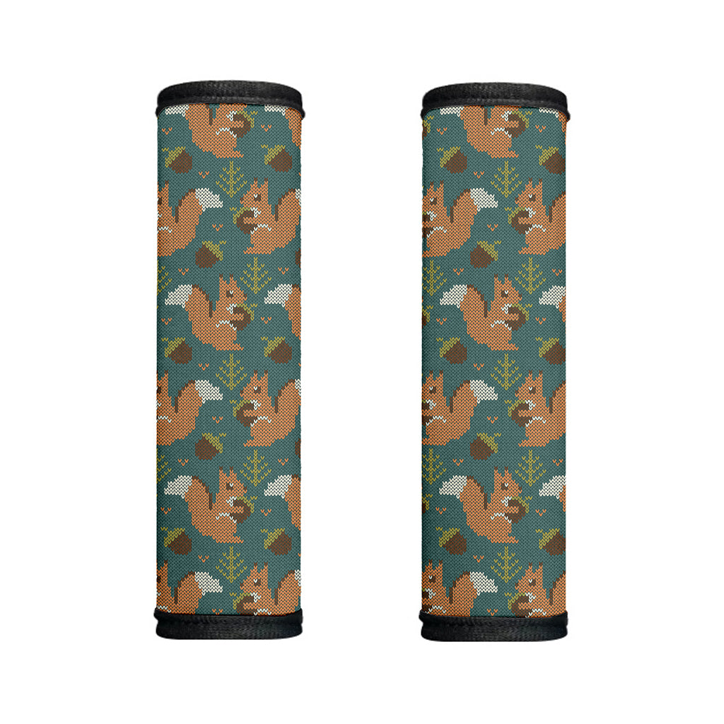 Squirrel Knitted Pattern Print Handle Covers