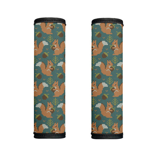Squirrel Knitted Pattern Print Handle Covers