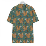 Squirrel Knitted Pattern Print Hawaiian Shirt