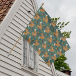 Squirrel Knitted Pattern Print House Flag