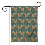 Squirrel Knitted Pattern Print House Flag