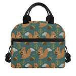 Squirrel Knitted Pattern Print Insulated Lunch Bag