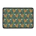Squirrel Knitted Pattern Print Kitchen Mat
