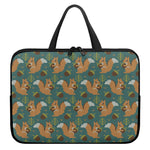 Squirrel Knitted Pattern Print Laptop Sleeve With Handle