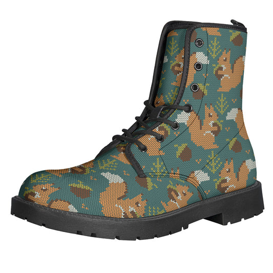 Squirrel Knitted Pattern Print Backpack