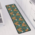 Squirrel Knitted Pattern Print Long Kitchen Mat