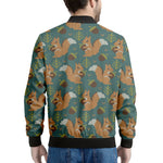 Squirrel Knitted Pattern Print Men's Bomber Jacket
