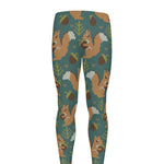 Squirrel Knitted Pattern Print Men's leggings