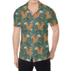 Squirrel Knitted Pattern Print Men's Shirt