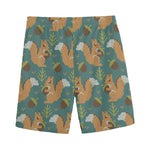 Squirrel Knitted Pattern Print Men's Sports Shorts