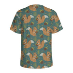 Squirrel Knitted Pattern Print Men's Sports T-Shirt