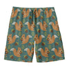 Squirrel Knitted Pattern Print Men's Swim Trunks