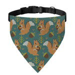 Squirrel Knitted Pattern Print Over The Collar Dog Bandana