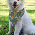 Squirrel Knitted Pattern Print Over The Collar Dog Bandana