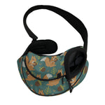 Squirrel Knitted Pattern Print Pet Sling Carrier