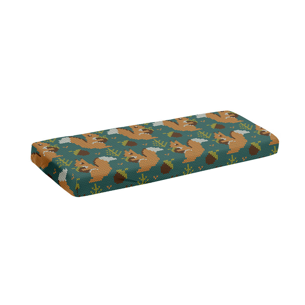 Squirrel Knitted Pattern Print Piano Keyboard Cover