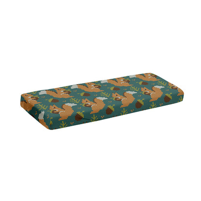 Squirrel Knitted Pattern Print Piano Keyboard Cover