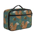 Squirrel Knitted Pattern Print Portable Lunch Bag