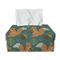 Squirrel Knitted Pattern Print Rectangle Tissue Box Cover