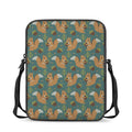 Squirrel Knitted Pattern Print Rectangular Crossbody Bag